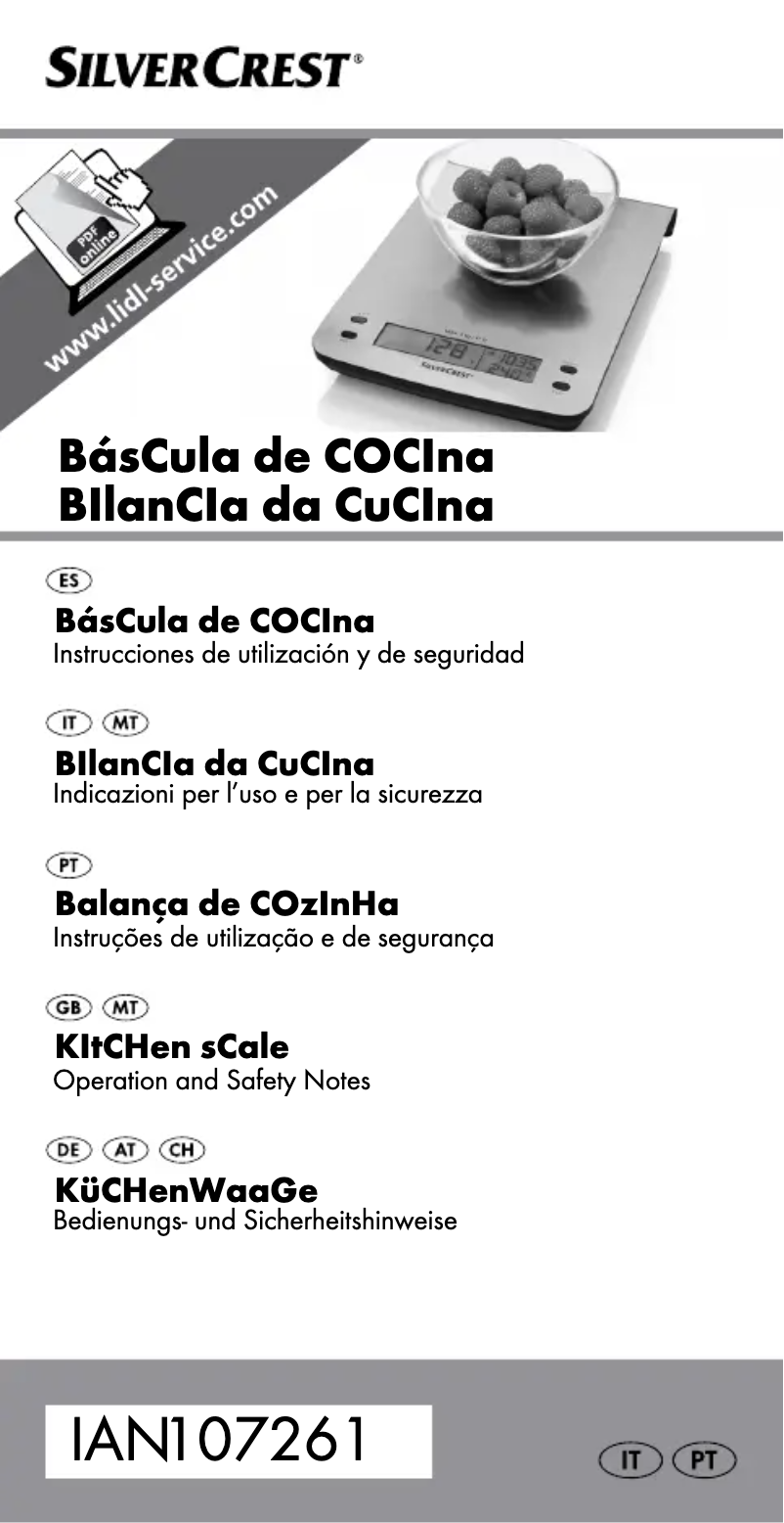 Image de la première page du manuel de l'appareil IAN 107261