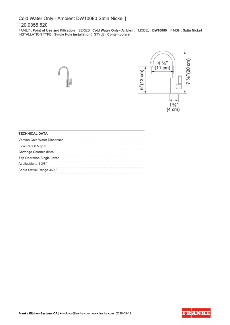 Imagen de la primera página del manual del dispositivo Ambient DW10080