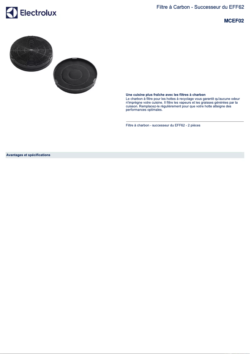 Image de la première page du manuel de l'appareil MCEF02