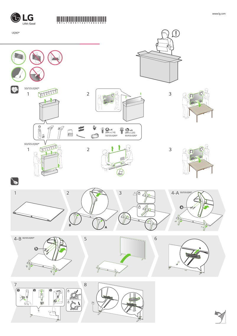 Página 1 del manual Manual de usuario LG 50UQ9000PSD