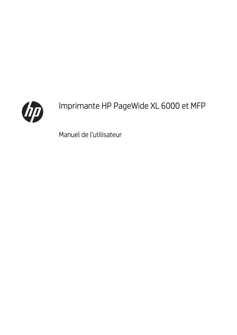 Page 1 de la notice Manuel utilisateur HP PageWide XL 6000