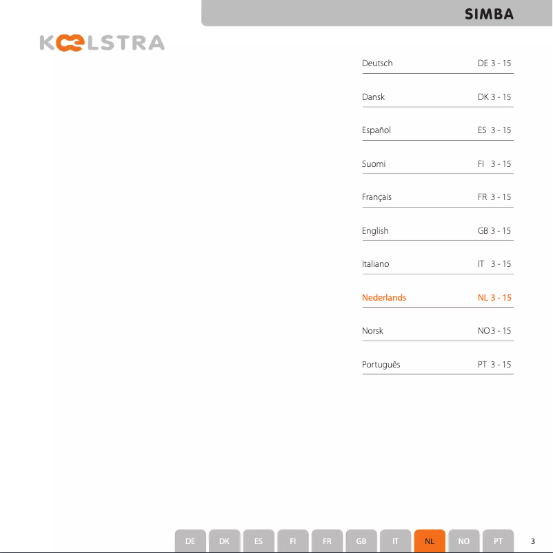 Page n°1 - Manuel utilisateur Koelstra Limbo