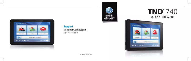 Image de la première page du manuel de l'appareil TND 740