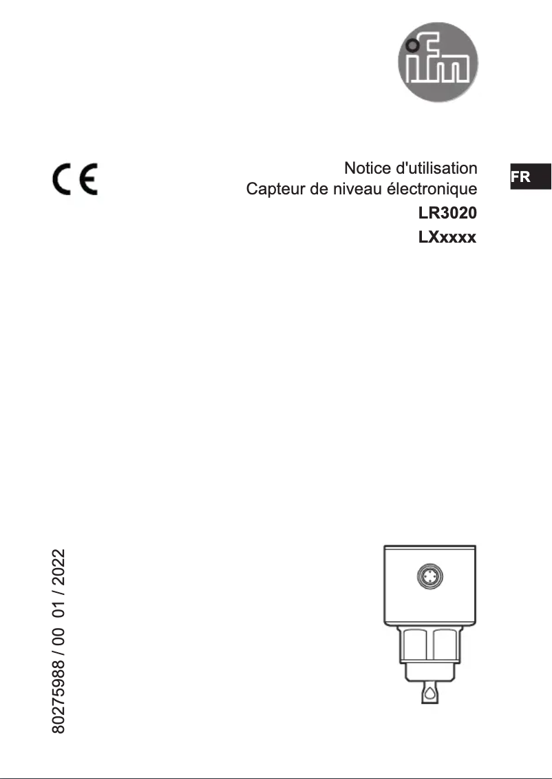 Page n°1 - Manuel utilisateur IFM LR3020