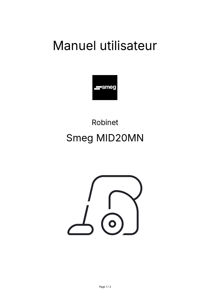 Image de la première page du manuel de l'appareil MID20MN