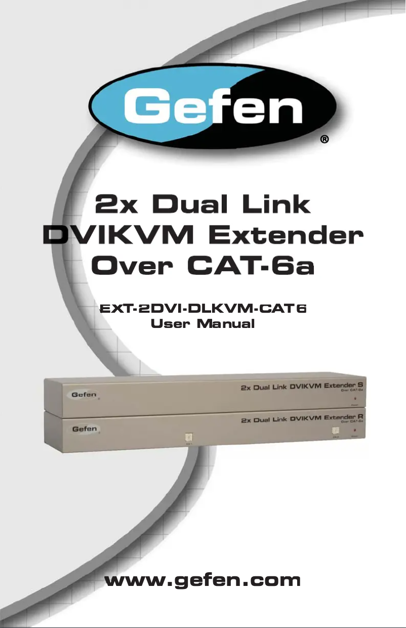 Image de la première page du manuel de l'appareil EXT-2DVI-DLKVM-CAT6