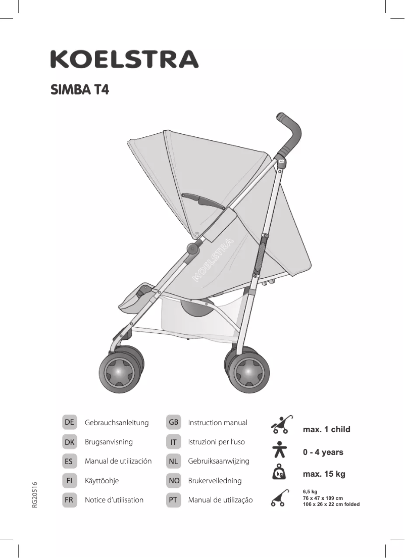 Image de la première page du manuel de l'appareil Simba T4