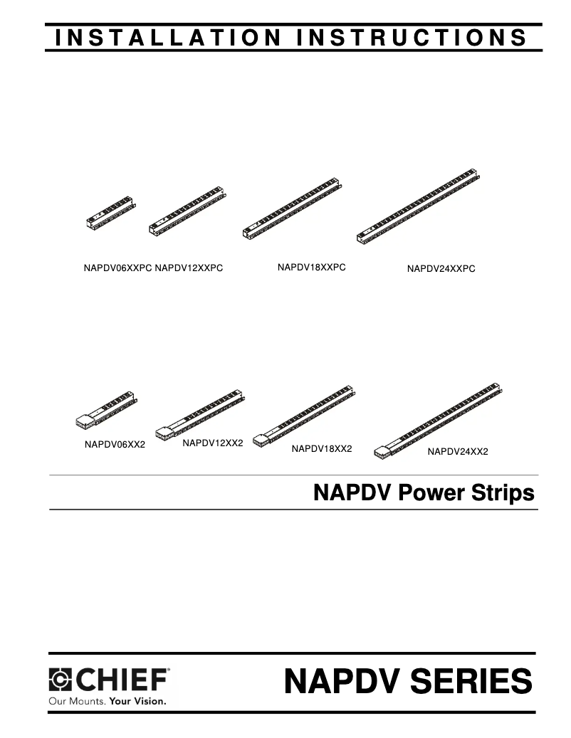Page 1 de la notice Manuel utilisateur Chief NAPDV2420PC