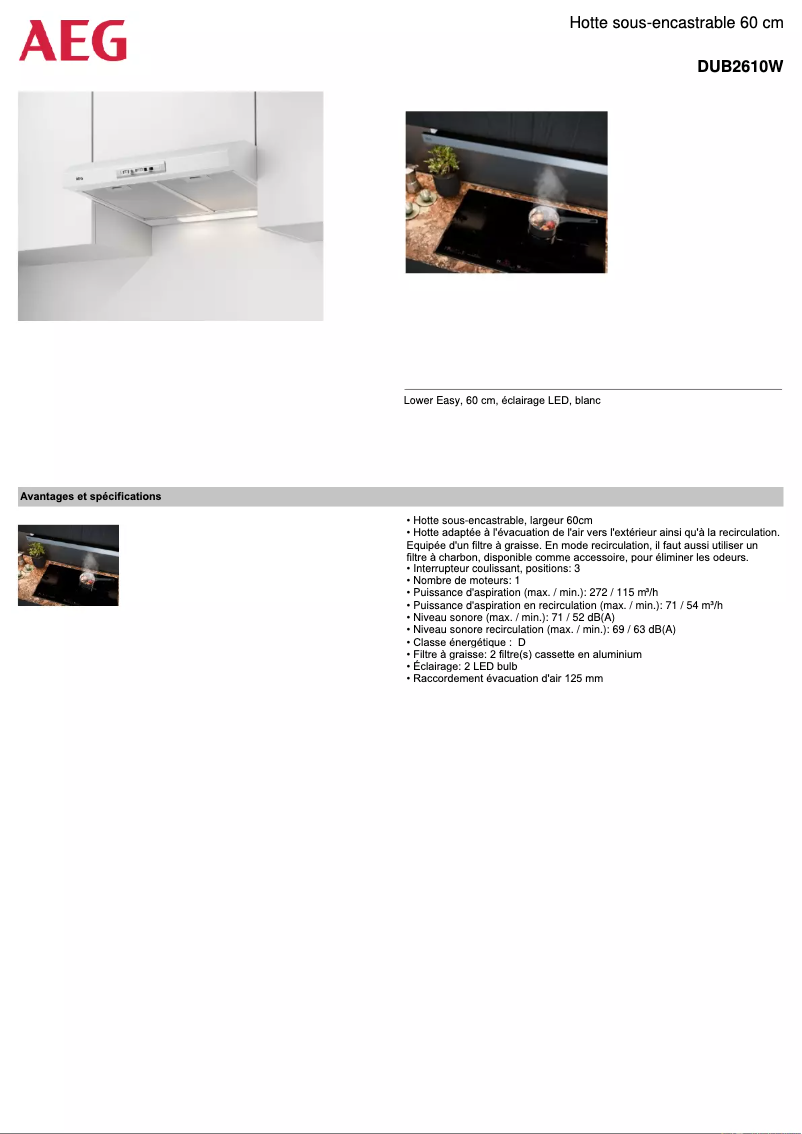 Imagen de la primera página del manual del dispositivo DUB2610W