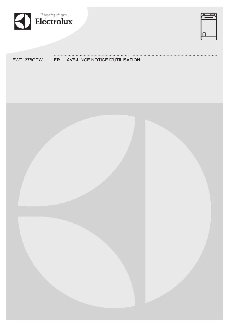 Page n°1 - Manuel utilisateur Electrolux EWT1276GDW