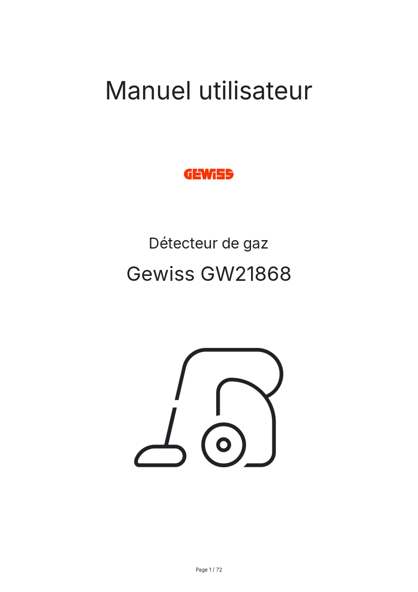 Page n°1 - Manuel utilisateur Gewiss GW21868