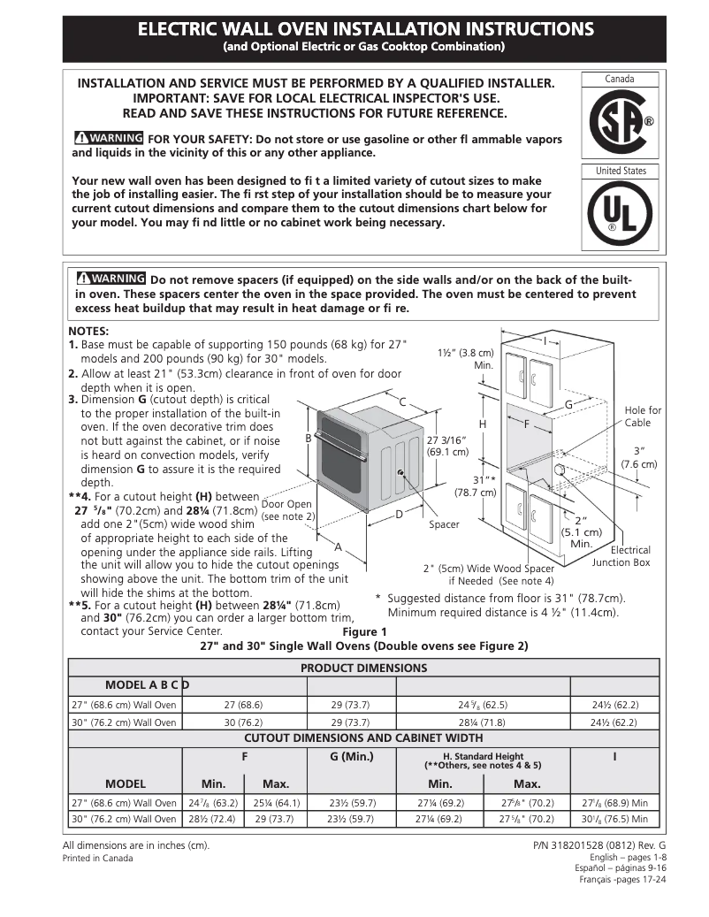 Page 1 de la notice Guide d'installation Electrolux EW30EW65GS