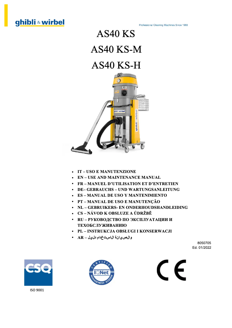 Image de la première page du manuel de l'appareil AS 40 KS H