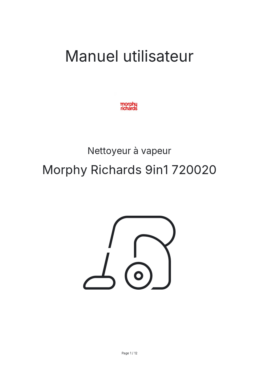 Image de la première page du manuel de l'appareil 9in1 720020