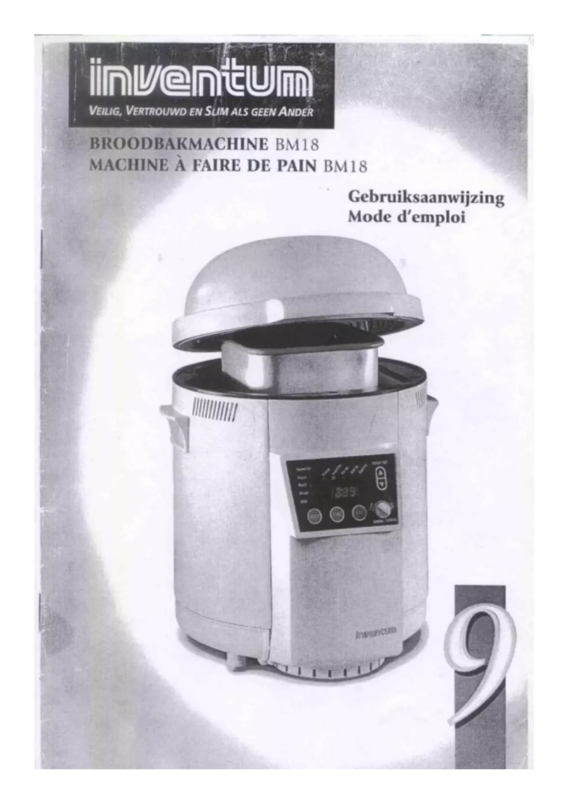 Page 1 de la notice Manuel utilisateur Inventum BM18