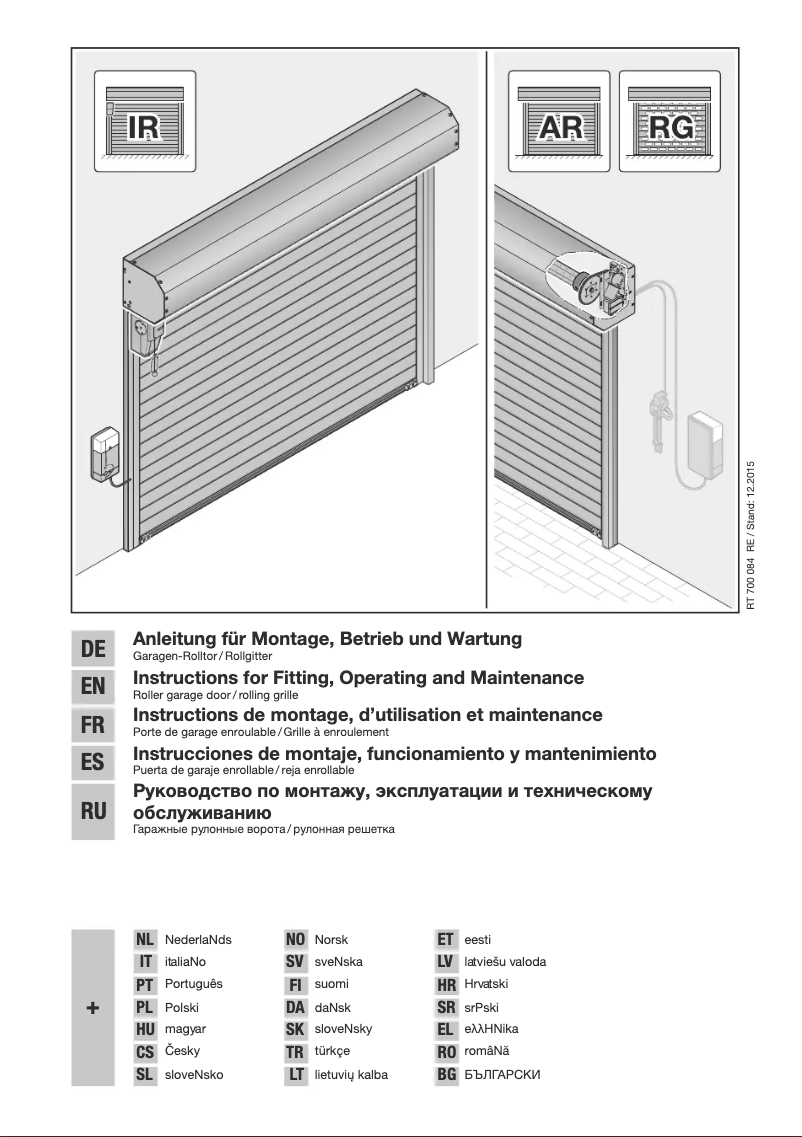 Page n°1 - Manuel utilisateur Hormann RollMatic