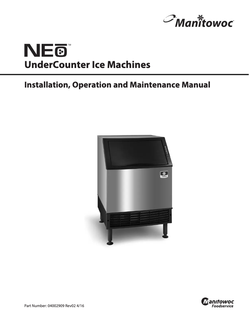 Page n°1 - Manuel utilisateur Manitowoc UD-0310A