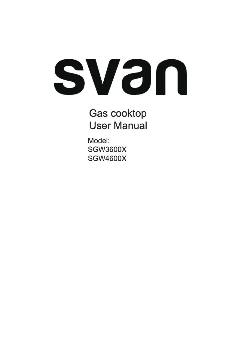 Page 1 de la notice Manuel utilisateur SVAN SGW4600X