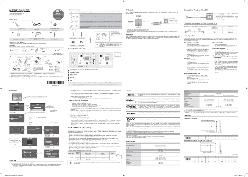 Page 1 de la notice Manuel utilisateur Samsung HG40NC677DF