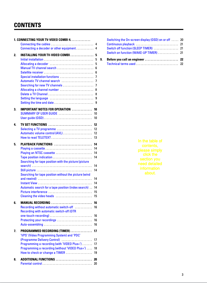 Page 1 de la notice Manuel utilisateur Philips 14PV211