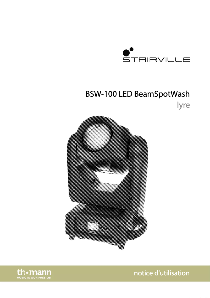 Image de la première page du manuel de l'appareil BSW-100 LED BeamSpotWash
