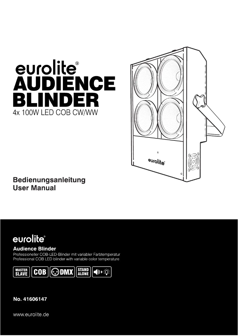 Page n°1 - Manuel utilisateur Eurolite Audience Blinder 4x100W LED COB CW/WW