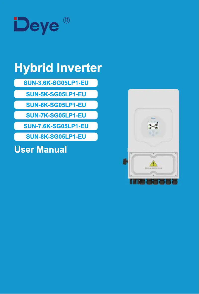 Página 1 del manual Manual de usuario Deye SUN-7K-SG05LP1-EU