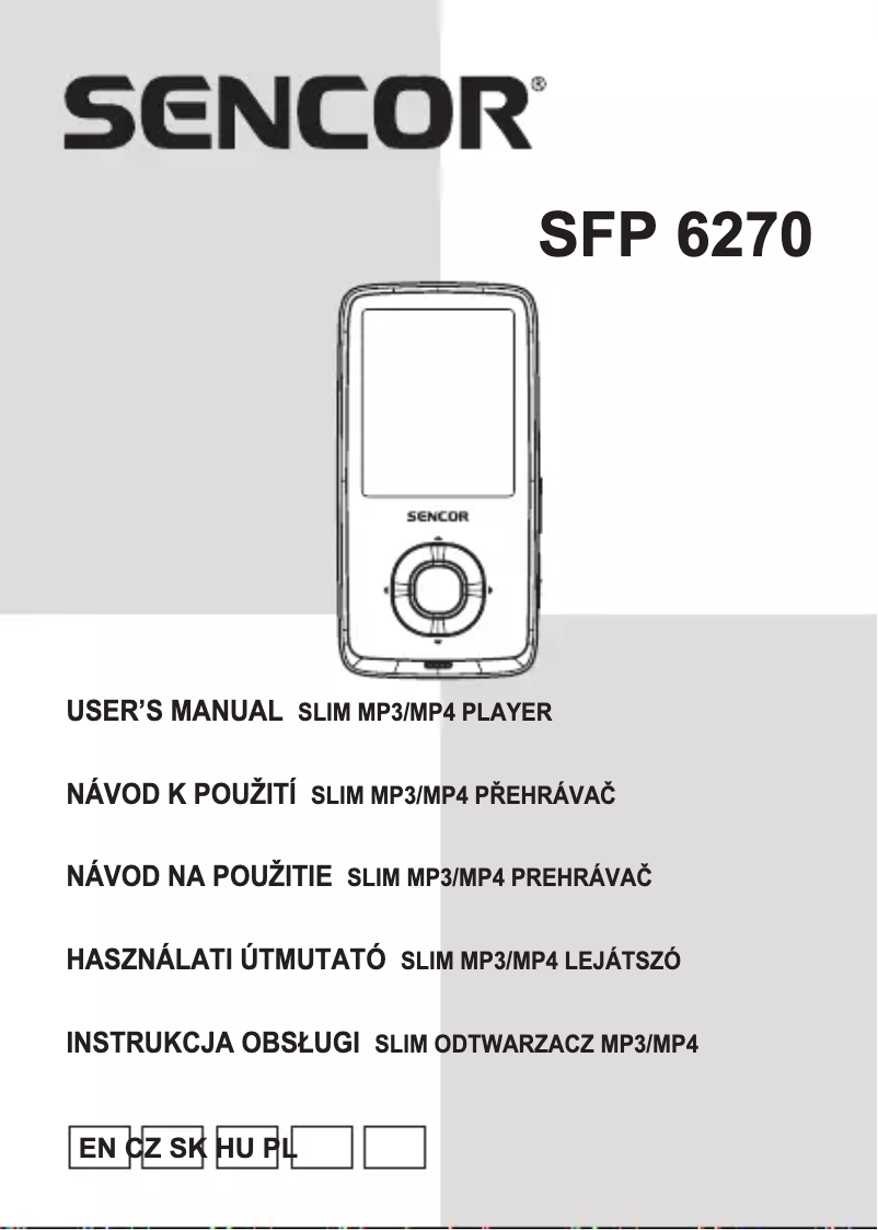 Page 1 de la notice Manuel utilisateur Sencor SFP 6270
