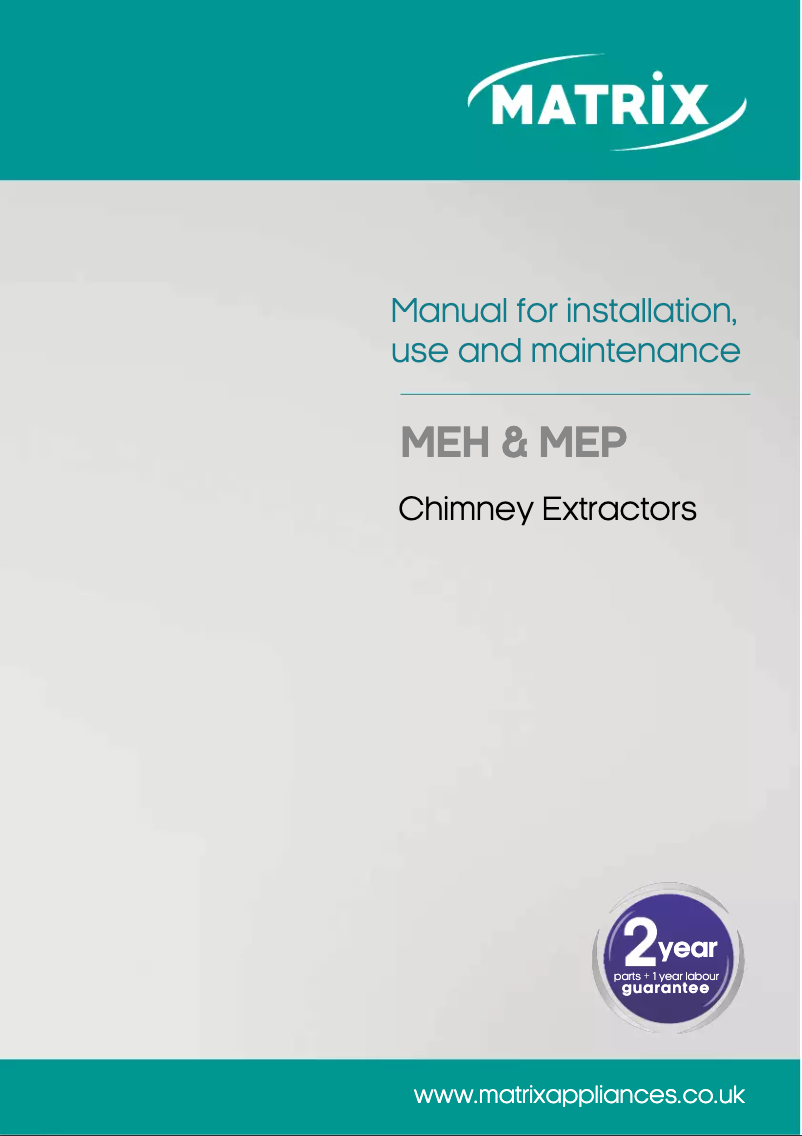 Page n°1 - Manuel utilisateur Matrix MEH601SS