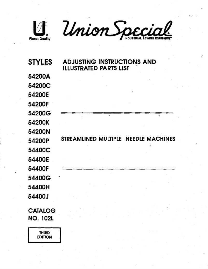 Image de la première page du manuel de l'appareil 54200K