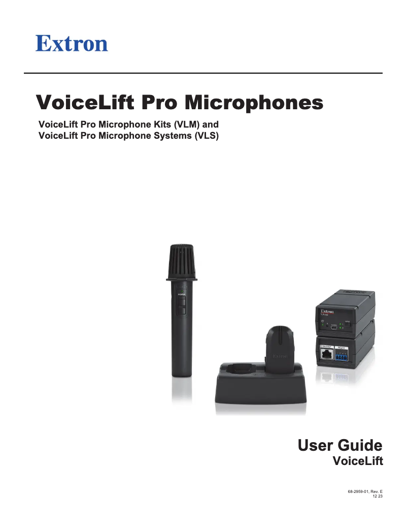 Page n°1 - Manuel utilisateur Extron VoiceLift Pro Microphone System