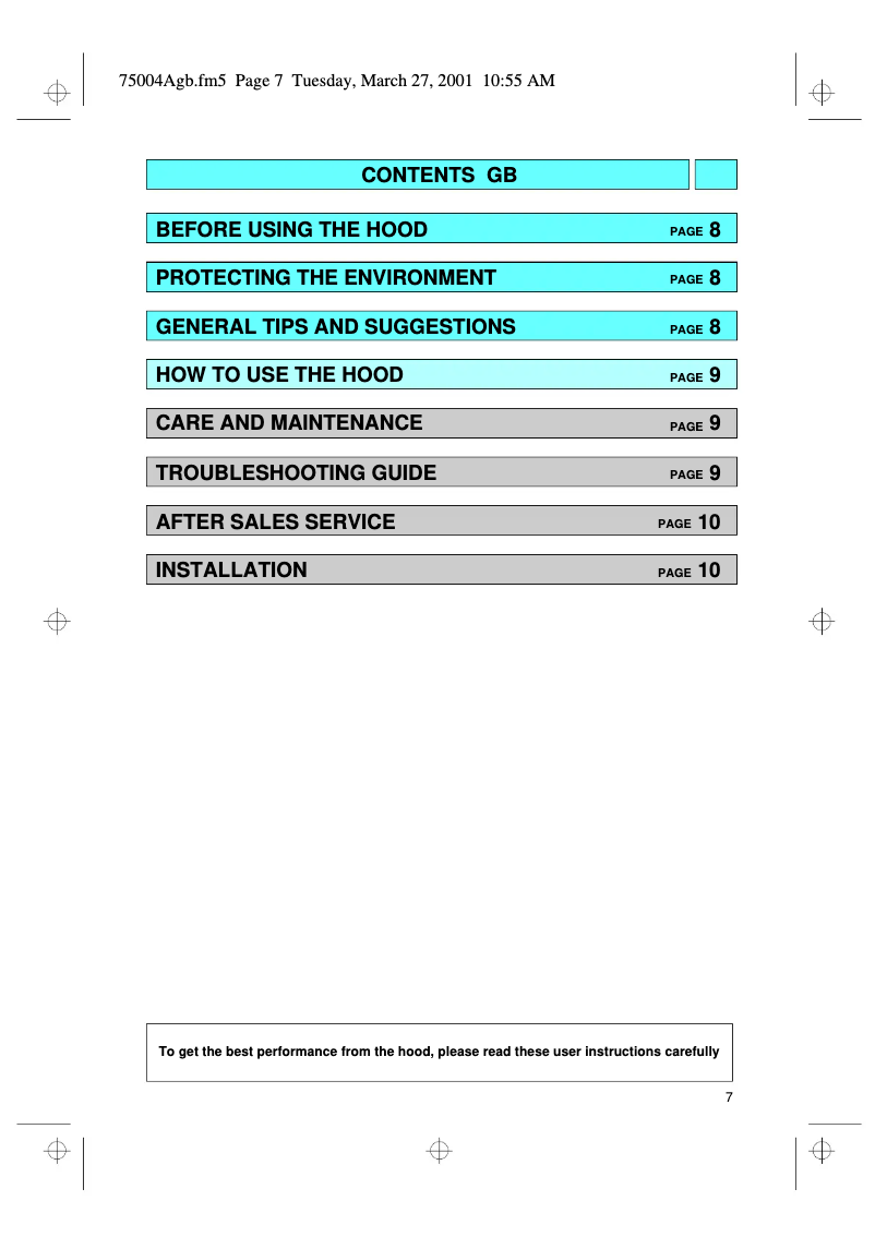 Page 1 de la notice Manuel utilisateur Whirlpool AKR 928 IX