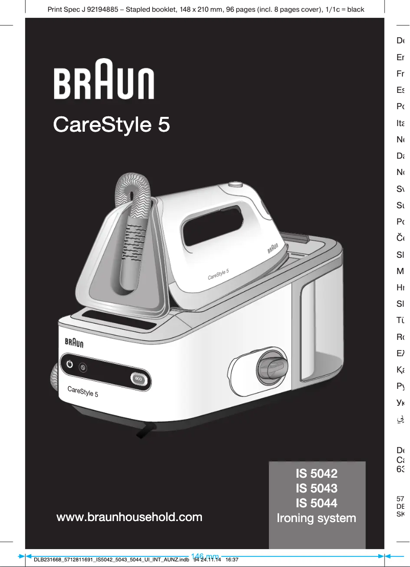 Page n°1 - Manuel utilisateur Braun CareStyle 5 IS 5042