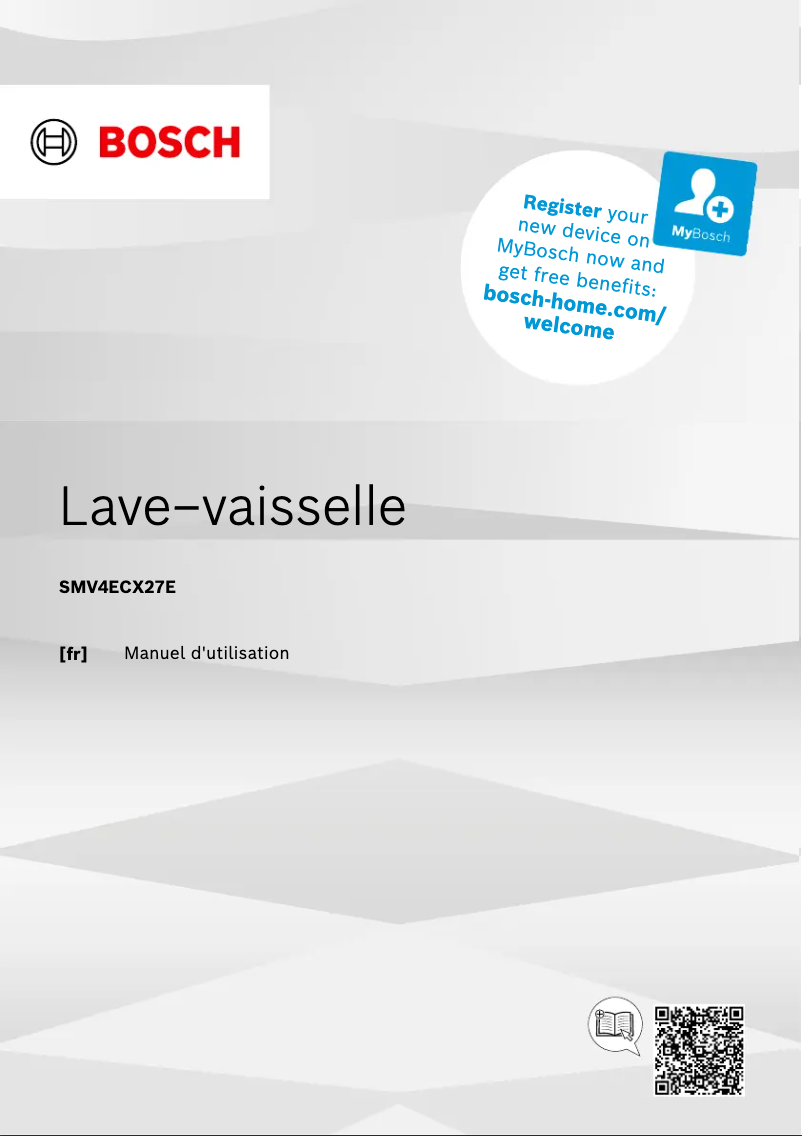 Image de la première page du manuel de l'appareil SMV4ECX27E