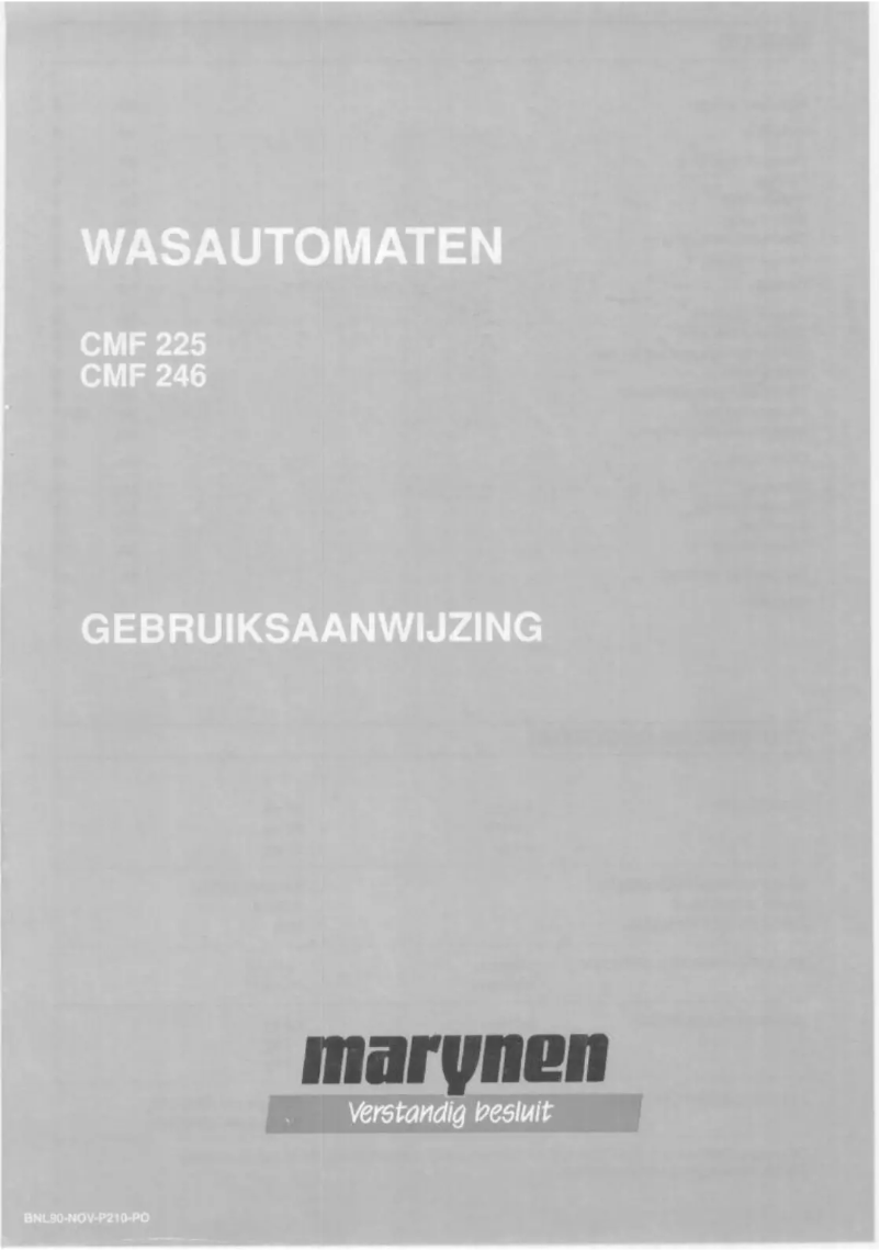 Page 1 de la notice Manuel utilisateur Marynen CMF 246