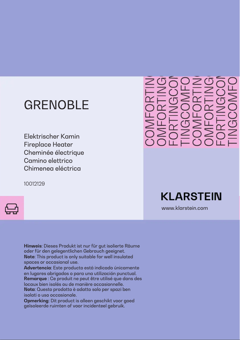 Page n°1 - Manuel utilisateur Klarstein Grenoble 10012129