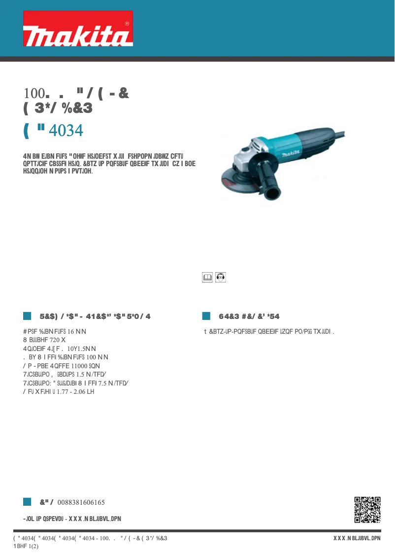 Image de la première page du manuel de l'appareil GA4034