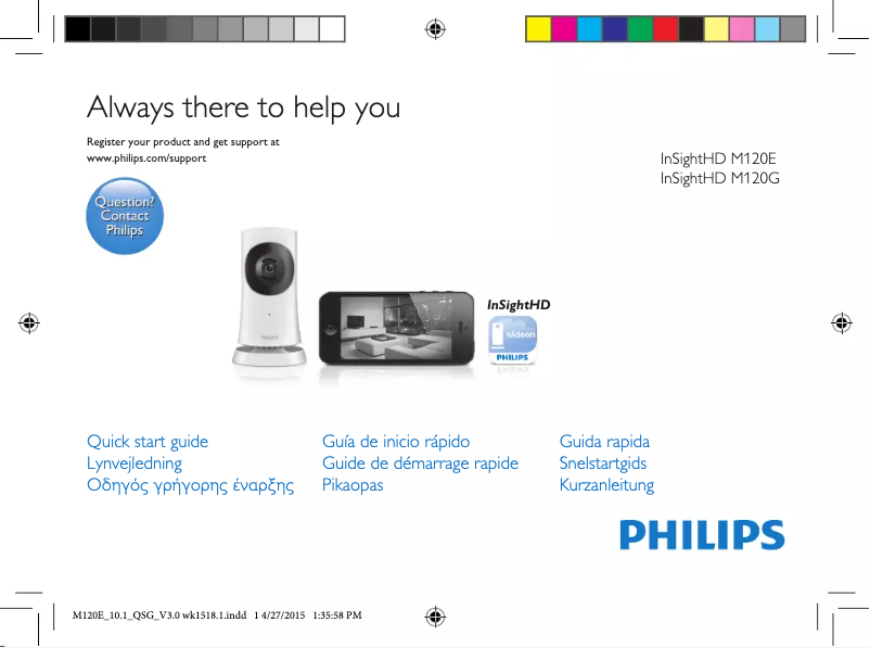 Page n°1 - Guide de démarrage rapide Philips M120E