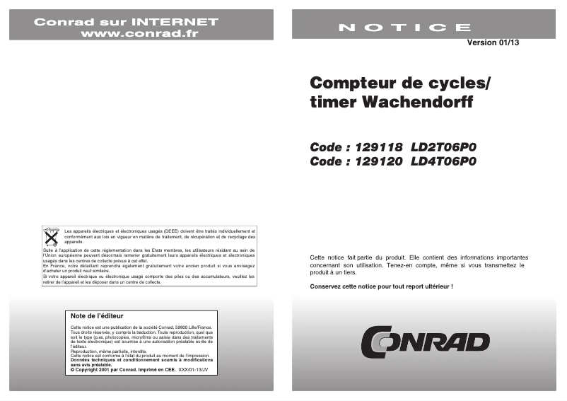 Image de la première page du manuel de l'appareil LD4T06P0