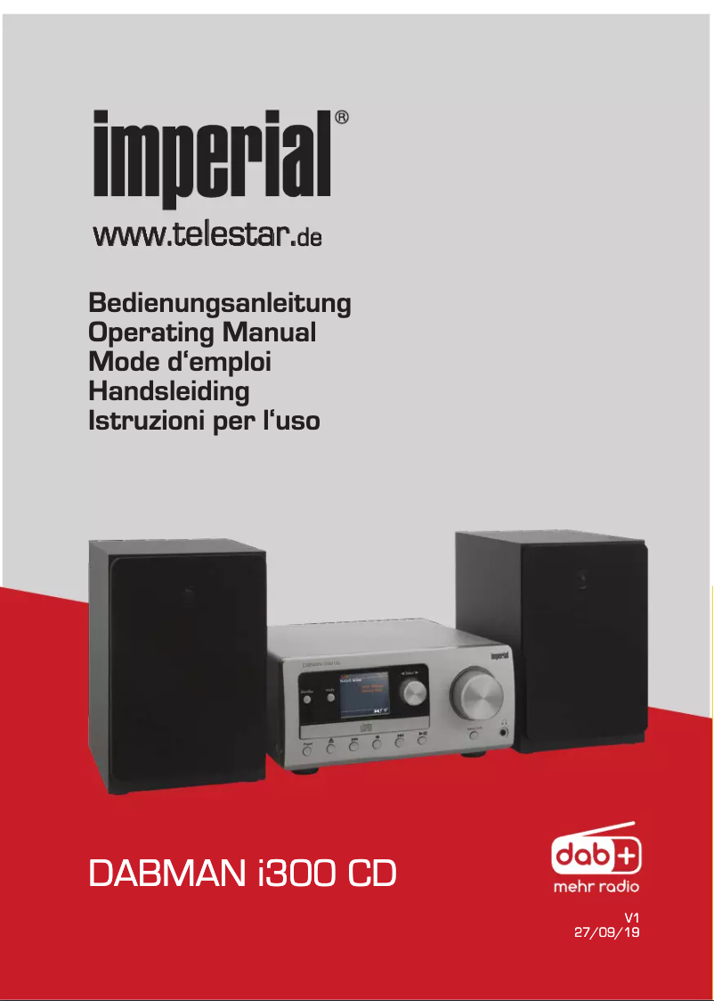 Image de la première page du manuel de l'appareil DABMAN i300 CD