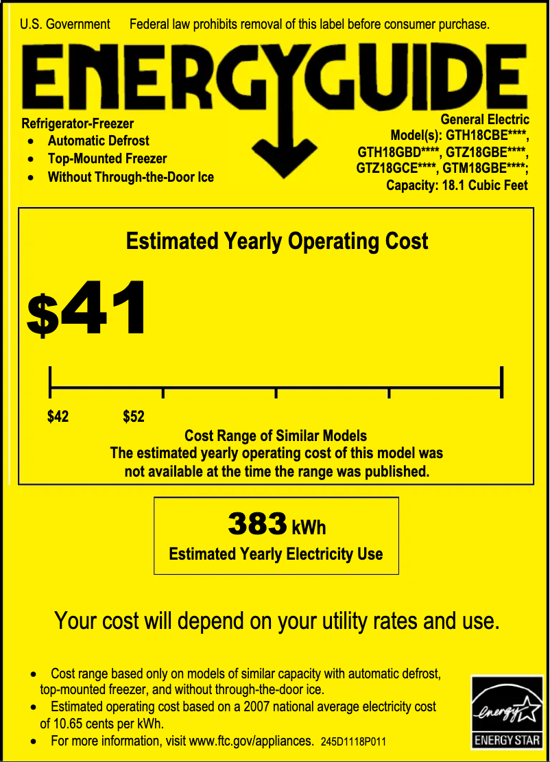 Image de la première page du manuel de l'appareil GTH18GBDCC