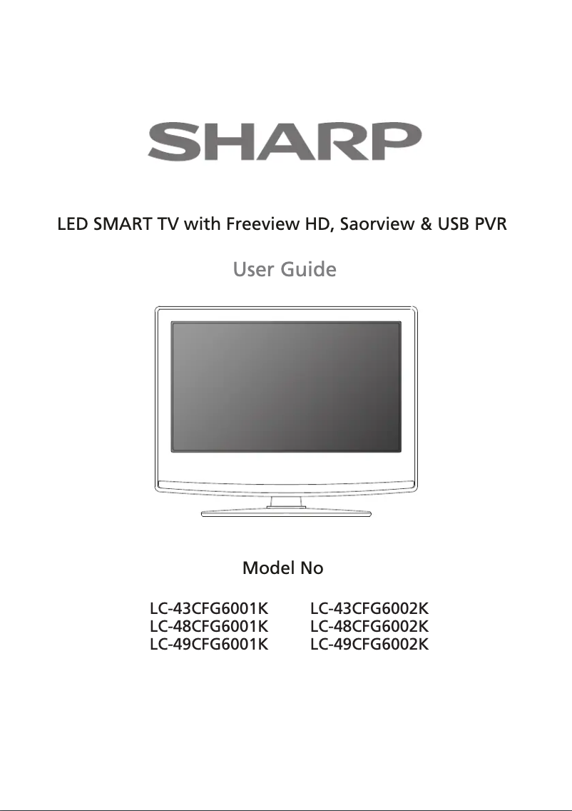 Page n°1 - Manuel utilisateur Sharp LC-49CFG6001K