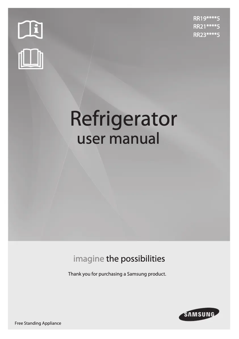 Page 1 de la notice Manuel utilisateur Samsung RR21J2725VL