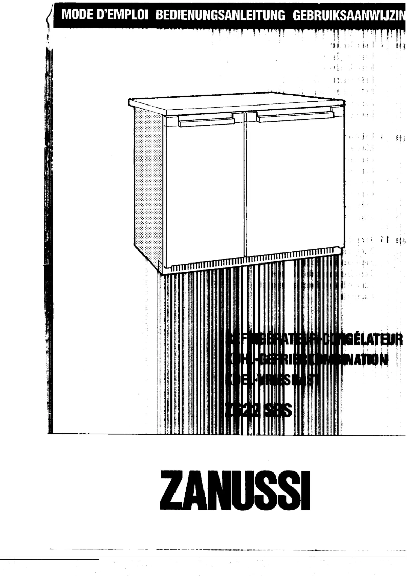 Page 1 de la notice Manuel utilisateur Zanussi Z622SBS