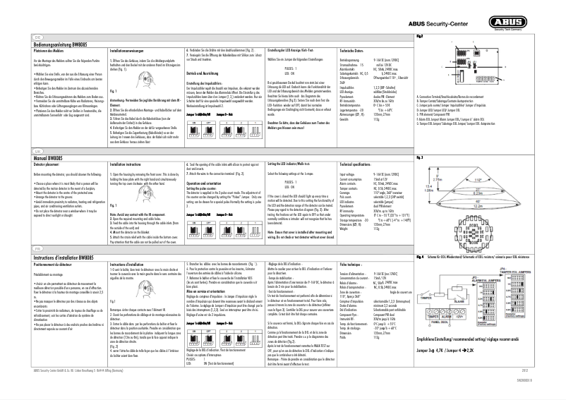 Page 1 de la notice Mode d'emploi Abus Xevox 360° BW8085