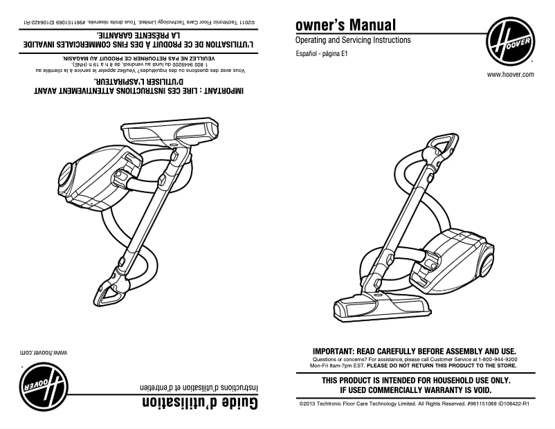 Image de la première page du manuel de l'appareil SH30050