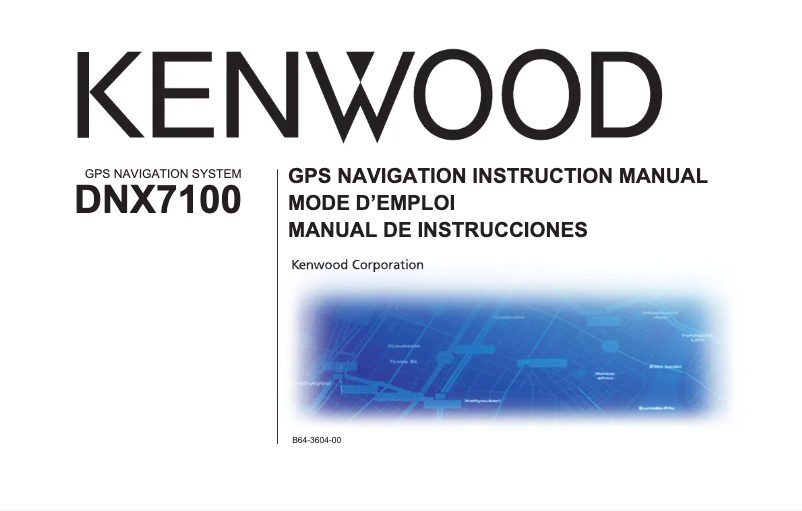 Page 1 de la notice Mode d'emploi Kenwood DNX7100