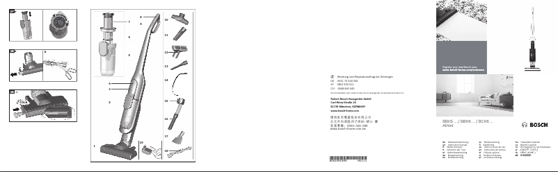 Page n°1 - Manuel utilisateur Bosch Athlet BCH6256N1