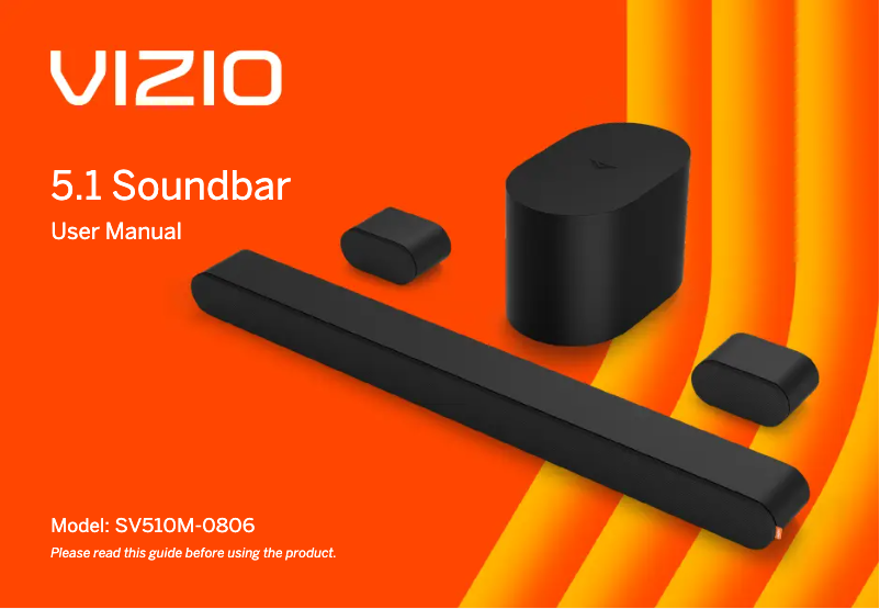 Page 1 de la notice Manuel utilisateur VIZIO SV510M-0806