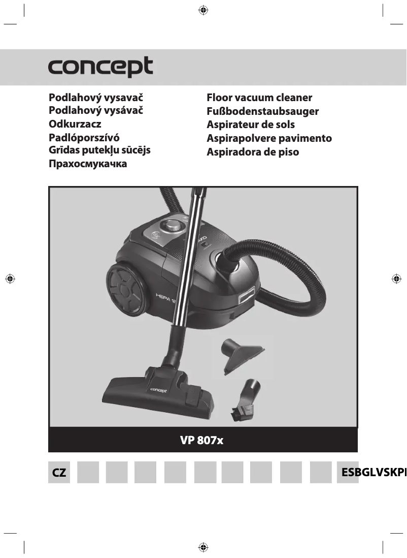 Image de la première page du manuel de l'appareil VP8074